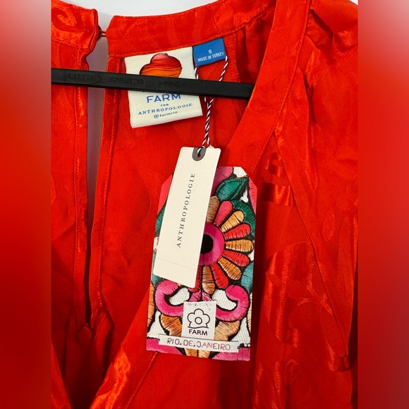 Farm Rio Long-Sleeve V-Neck Jacquard Maxi Dress - Picture 5 of 9